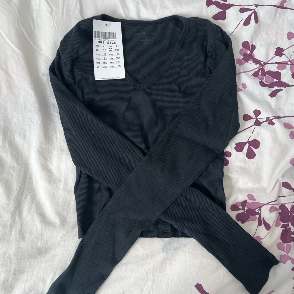 Brandy Melville Josephine Badic Ribbed Crop Top